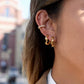 Gold Plated Stainless Steel Earrings in ear – Orvella