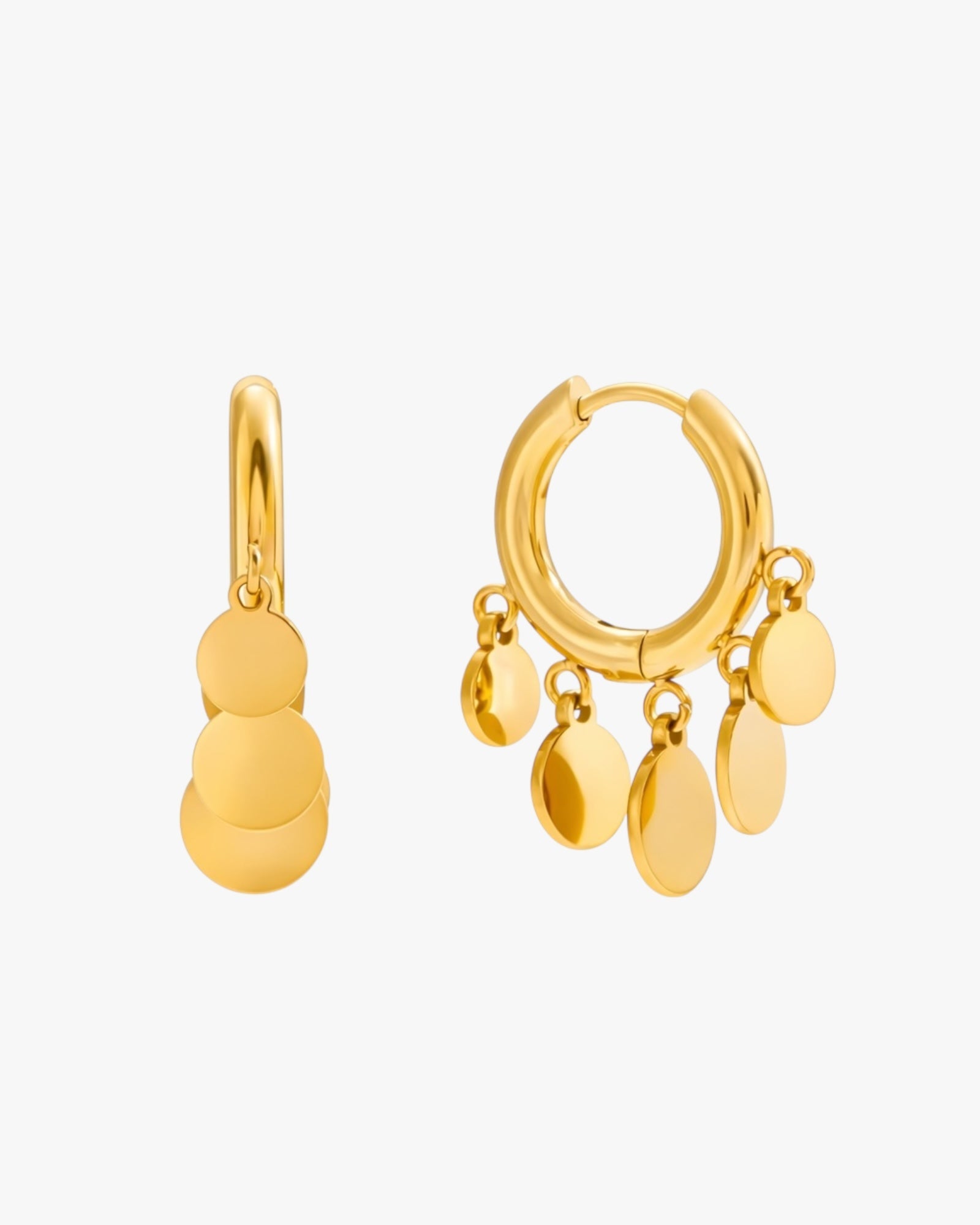 Gold Plated Stainless Steel Earrings – Selene in gold