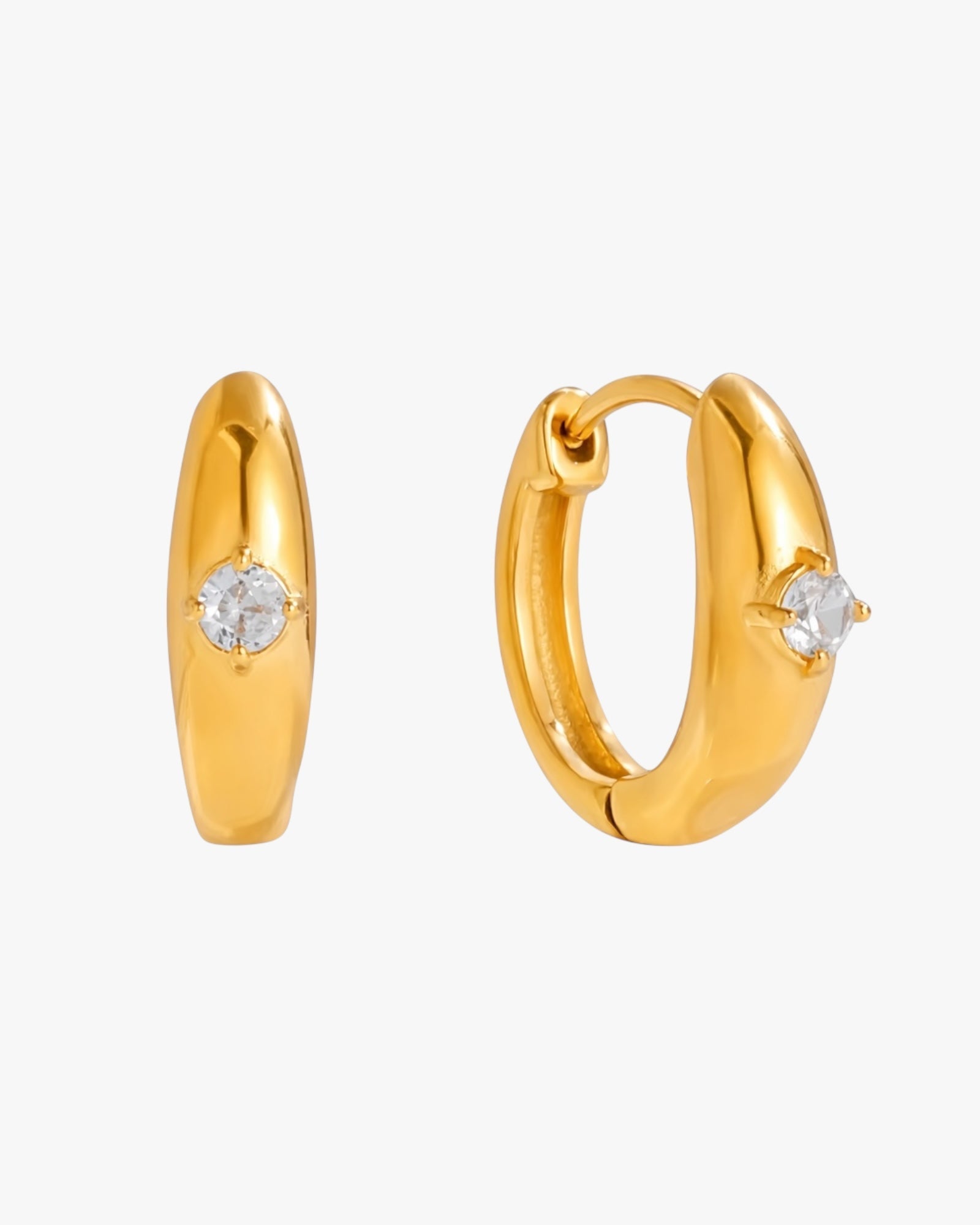 Gold Plated Stainless Steel Earrings in gold – Seraya