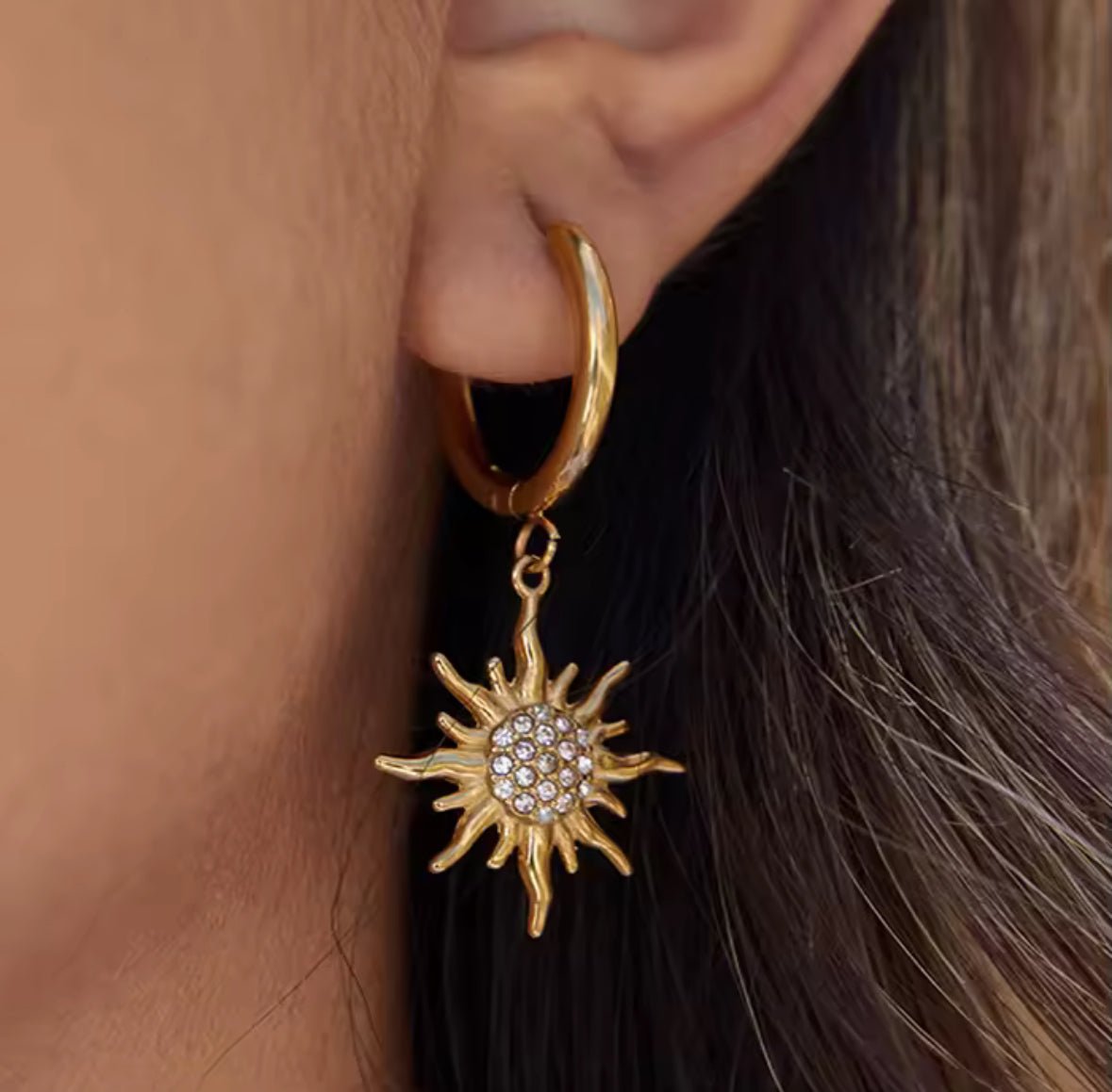 Gold Plated Stainless Steel Earrings – Solenya