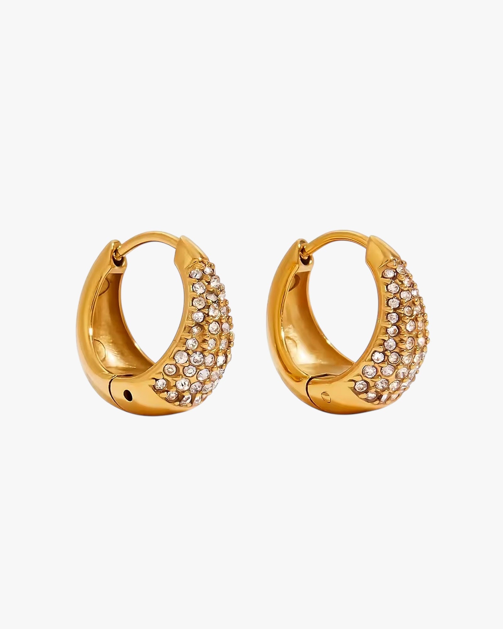 Gold Plated Stainless Steel Hoop Earrings – Aurelia