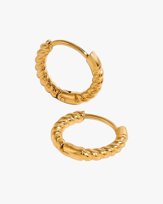 Gold Plated Stainless Steel Hoop Earrings – Virella