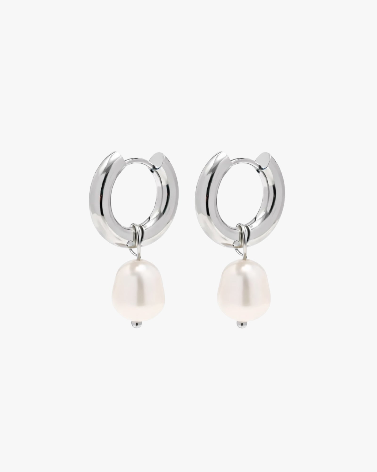 Gold Plated Stainless Steel Pearl Drop Earrings – Elira