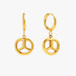 Gold Plated Stainless Steel Pretzel Drop Earrings