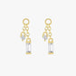 Gold Plated Sterling Silver Baguette Zirconia Dangle Earring Charms – Solenne
