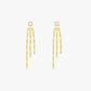 Gold Plated Sterling Silver Cascading Chain Tassel Earring Charms – Valeris
