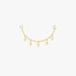 Gold Plated Sterling Silver Diamond Drop Chain Earring Charm – Elara