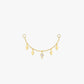 Gold Plated Sterling Silver Diamond Zirconia Drop Chain Earring Charm – Lyra