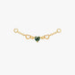 Gold Plated Sterling Silver Moss Agate Heart Chain Earring Charm – Amora
