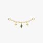 Gold Plated Sterling Silver Moss Agate Star Chain Earring Charm – Astra