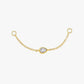 Gold Plated Sterling Silver Pear Zirconia Chain Earring Charm – Seraphine