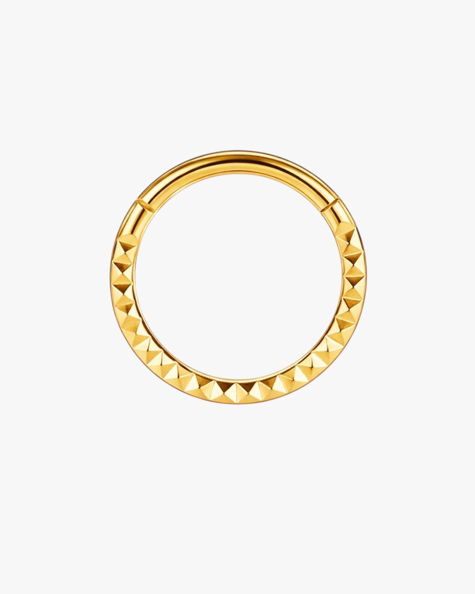 Gold Pyramid Titanium Clicker Hoop 8mm – Zayra