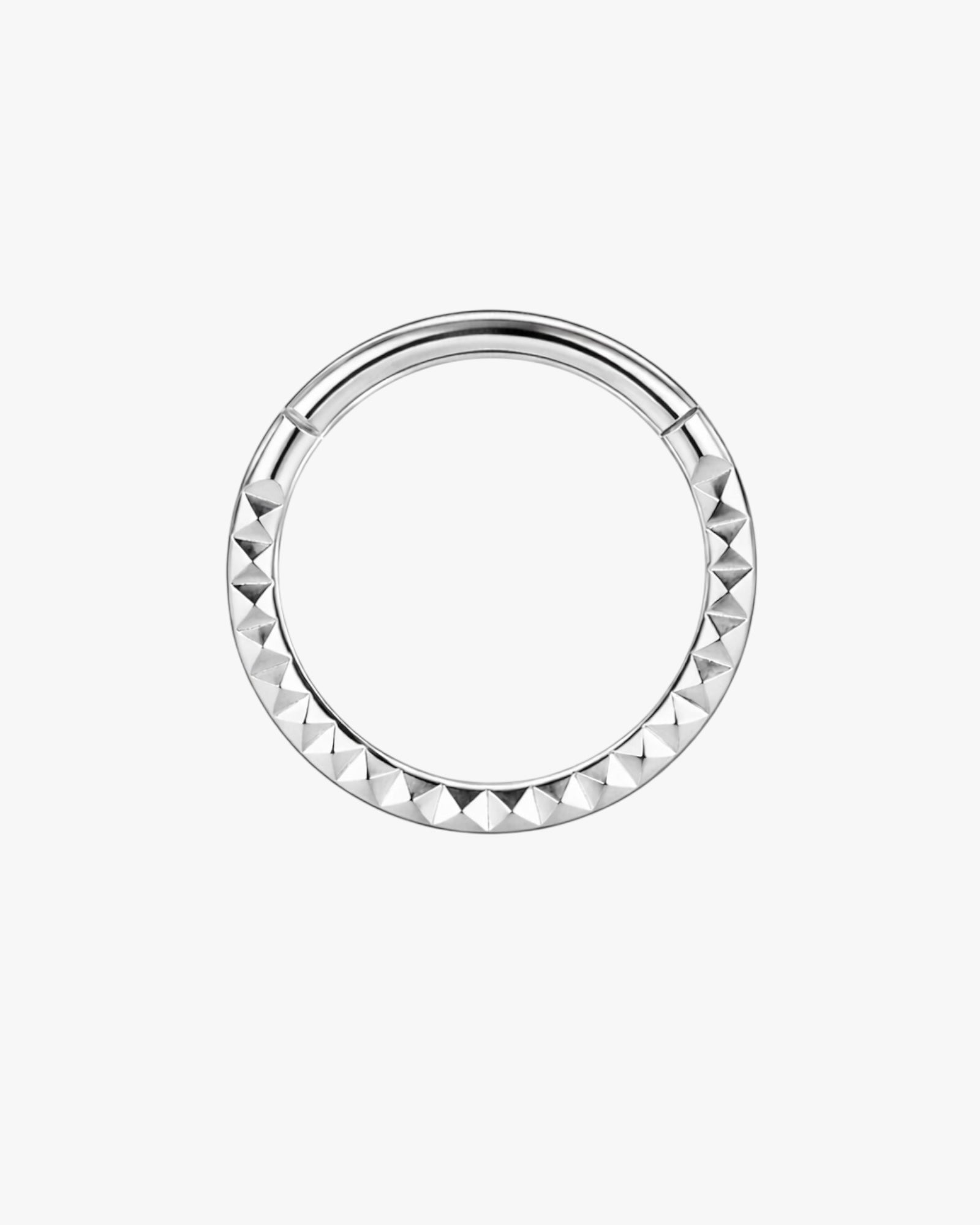 Gold Pyramid Titanium Clicker Hoop 8mm – Zayra