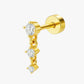 Gold plated ball stud piercing in ear – JarexMay