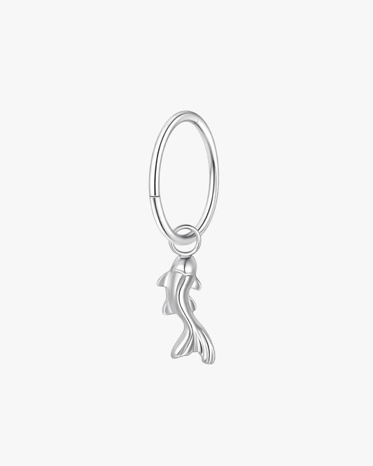 Koi Fish Charm Titanium Hinged Hoop 16G 6mm – Yangtze