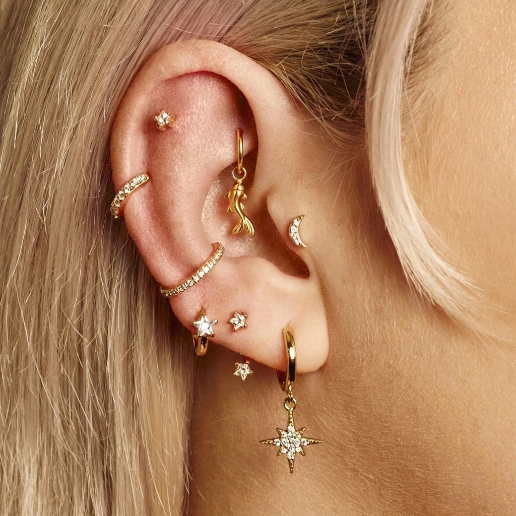 Koi Fish Charm Titanium Hinged Hoop 16G 6mm – Yangtze