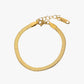 Adjustable gold plated stainless steel chain bracelet with modern minimalist style