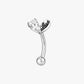Lucky Heart Crystal Titanium Curved Barbell 16G – Amoria
