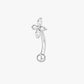 Marquise Crystal Flower Titanium Curved Barbell 16G – Floren