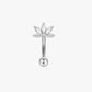 Marquise Lotus Crystal Titanium Curved Barbell 16G – Liora