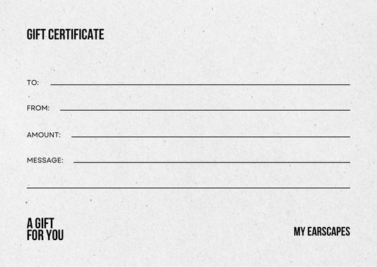 My Earscapes Gift Card