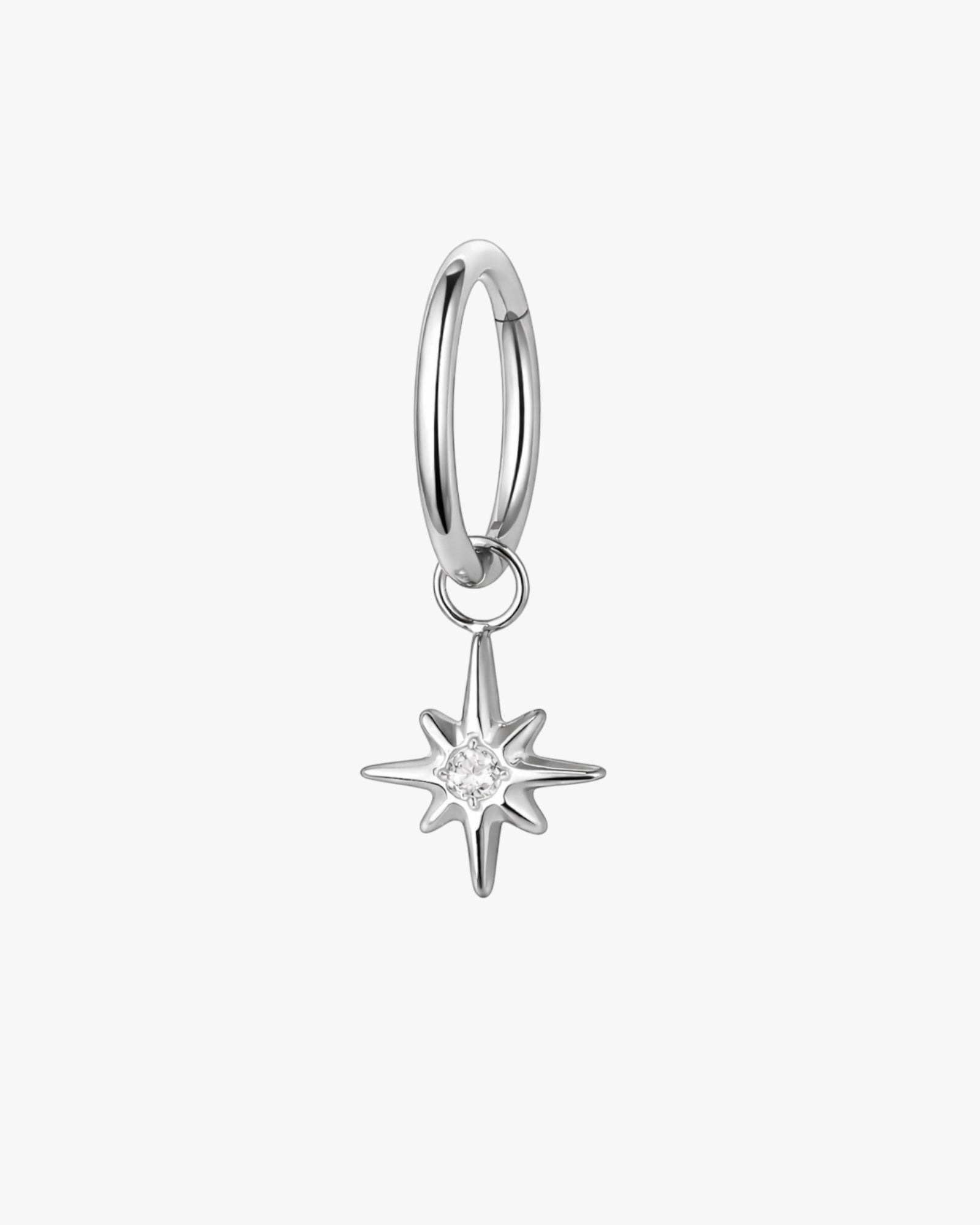 North Star Charm Titanium Hinged Hoop 16G 6mm – Oslo