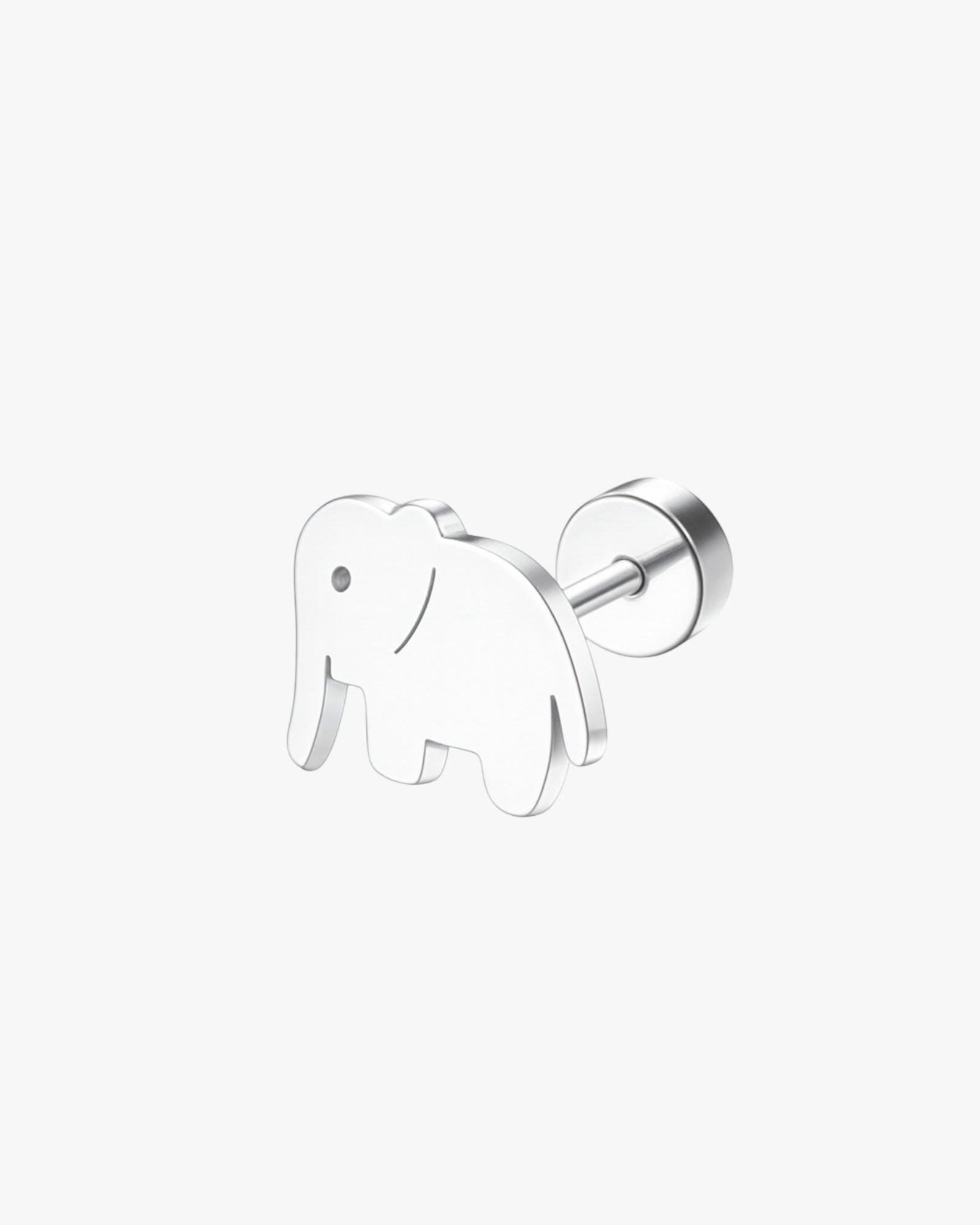 Silver Elephant Stud