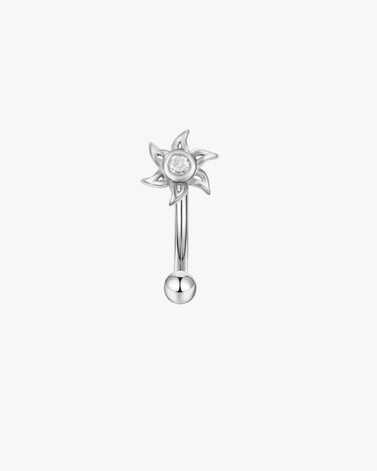 Sun Crystal Titanium Curved Barbell 16G – Astra