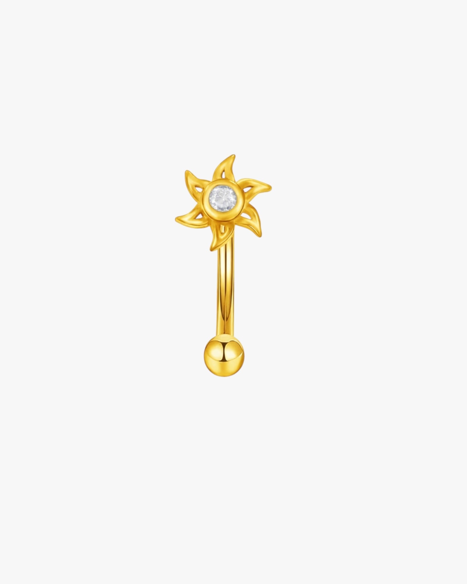Sun Crystal Titanium Curved Barbell 16G – Astra
