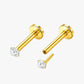 Threadless Pave Studs 2mm