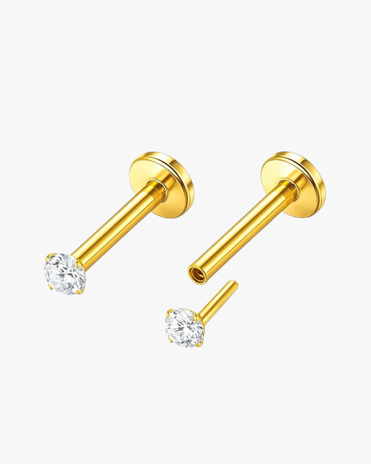 Threadless Pave Studs 2mm