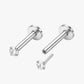 Threadless Pave Studs 2mm