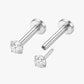 Threadless Pave Studs 4mm
