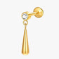 Titanium Crystal Drop Piercing – Corli | Flat Back Cartilage Earring