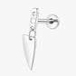 Titanium Dagger Charm Piercing – Valen | Flat Back Cartilage Earring