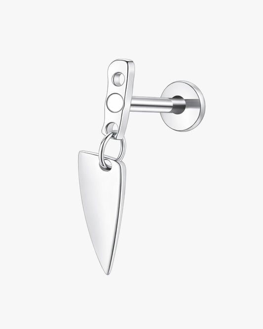 Titanium Dagger Charm Piercing – Valen | Flat Back Cartilage Earring