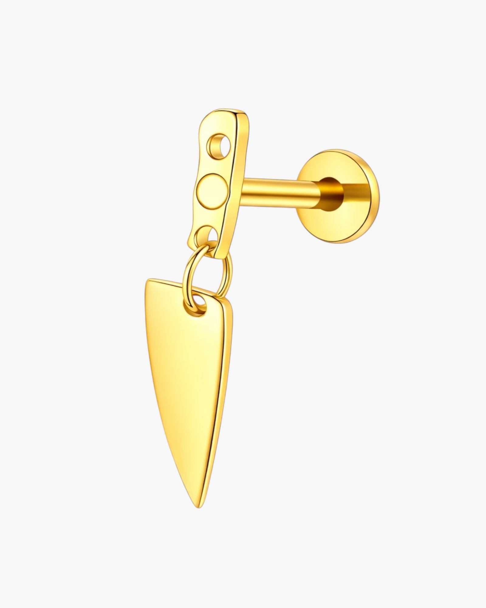 Titanium Dagger Charm Piercing – Valen | Flat Back Cartilage Earring