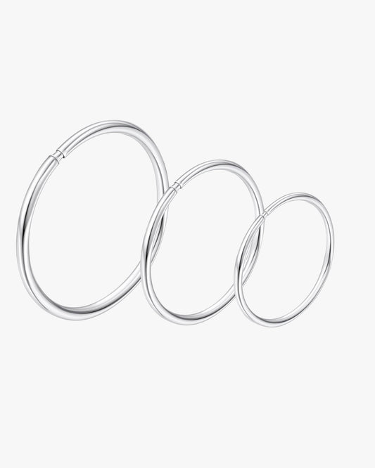 Triple Thin Hoop Set