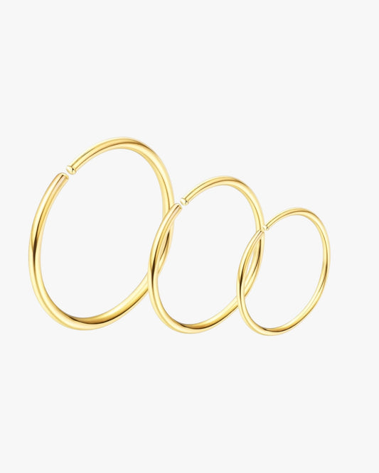 Triple Thin Hoop Set